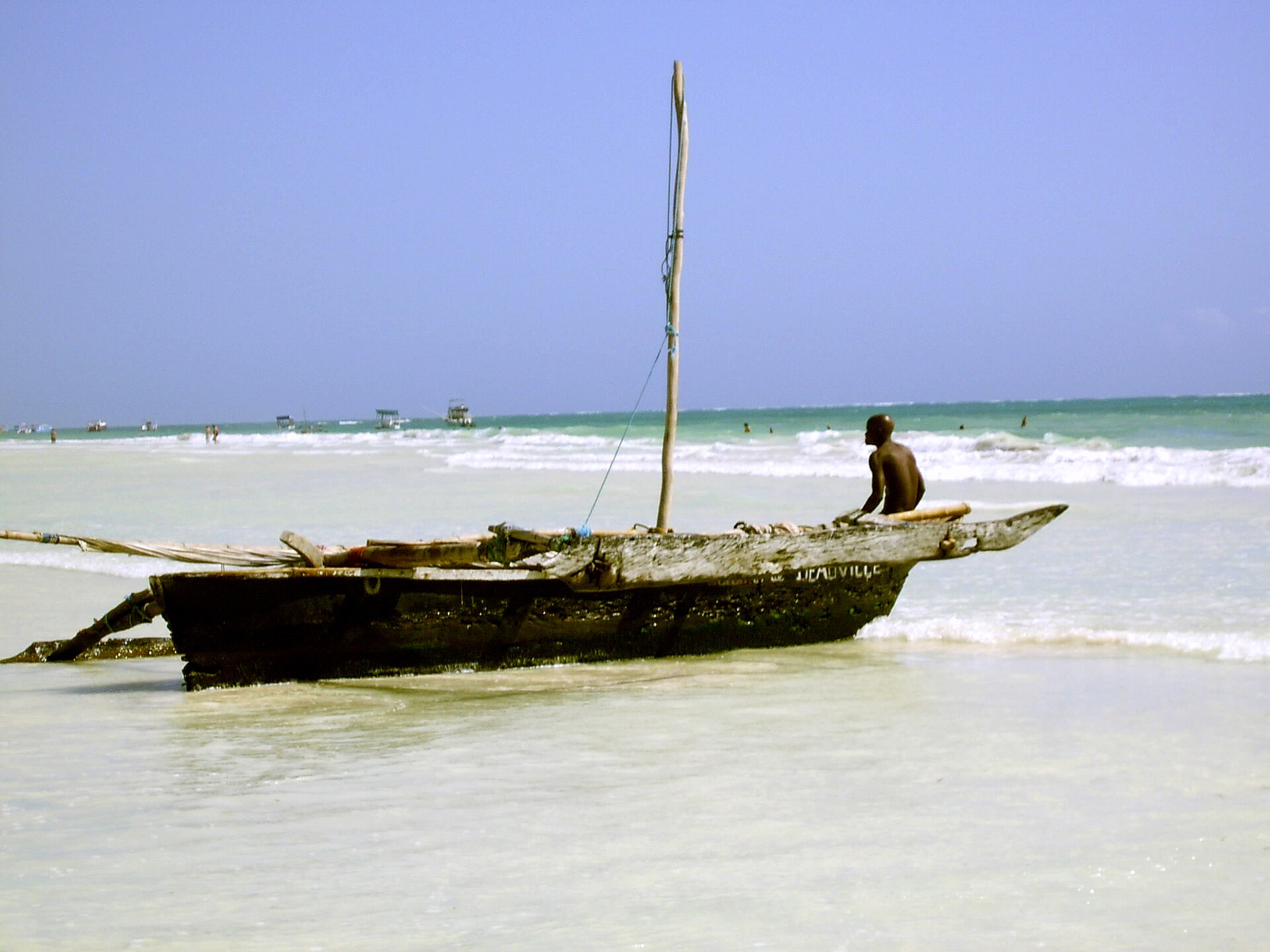 Diani Beach on the Indian Ocean coast of Kenya, south of Mombasa